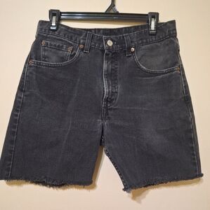 Levi's 505 black size 29 cut off jean short 6" black